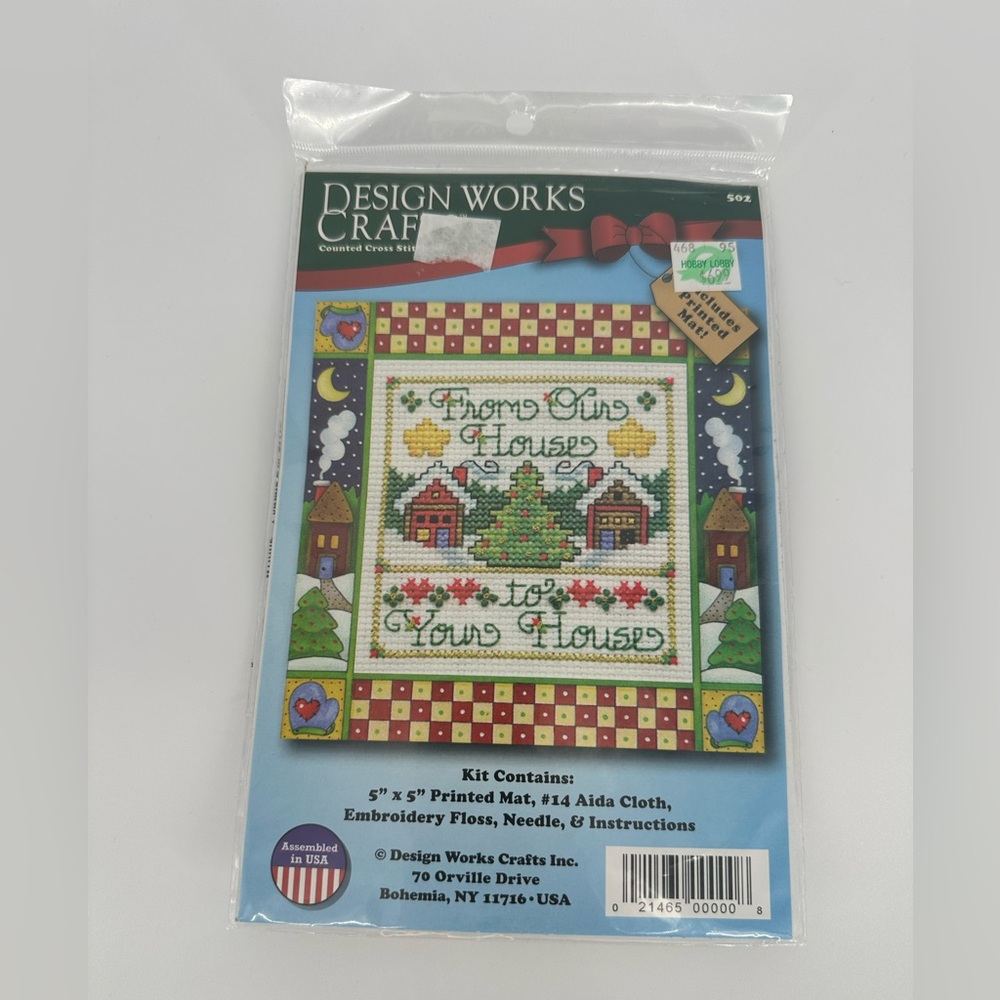 Design Works Crafts Counted Cross Stitch Kit From Our House Neighbor Gift Idea